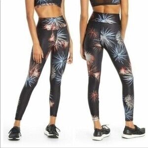Good American Core Strength 7/8 Leggings Fireworks Black Size 2= Medium